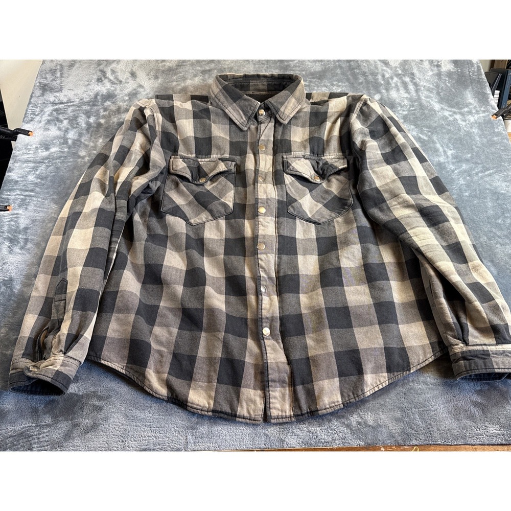 Road Armor Riding Jacket XXL Flannel Padded Motorcycle Biker Plaid Protective